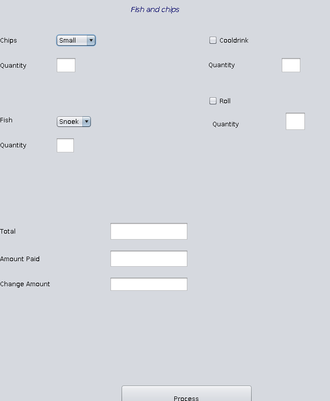 Fish and Chips ordering system