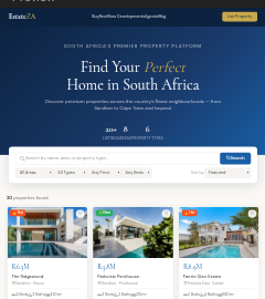 EstateZA — property search homepage
